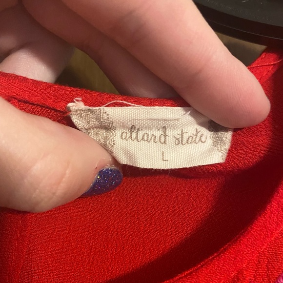 Altar’d State Red Embroidered Mini Dress - Picture 3 of 3
